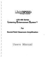 Preview for 1 page of LightSpeed Technologies Listening Enhancement System LES 400 Series User Manual