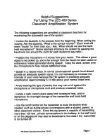 Preview for 8 page of LightSpeed Technologies Listening Enhancement System LES 400 Series User Manual