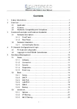 Предварительный просмотр 2 страницы Lightspeed SR804n User Manual