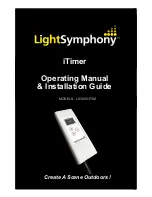 Preview for 1 page of LightSymphony iTimer Operating & Installation Manual