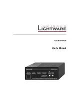 Предварительный просмотр 1 страницы Lightware DA2DVI-Pro User Manual