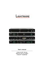 Lightware HDMI-3D-OPT-TX210A User Manual предпросмотр