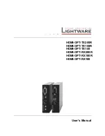 Lightware HDMI-OPT-RX100 User Manual предпросмотр