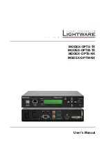 Lightware MODEX-OPTM-RX User Manual preview