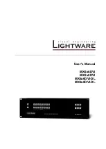 Предварительный просмотр 1 страницы Lightware MX6x6DVI User Manual