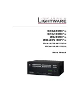 Preview for 1 page of Lightware MX8x8DVI-HDCP-Pro User Manual