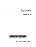 Предварительный просмотр 1 страницы Lightware UMX-TP-TX100R Programmer'S Reference Manual