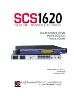 Предварительный просмотр 1 страницы Lightwave Communications SCS1620 Product Manual