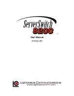 Предварительный просмотр 1 страницы Lightwave Communications ServerSwitch 8200 User Manual