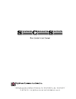 Lightwave Communications System Console Switch User Manual preview