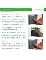 Предварительный просмотр 10 страницы Lightwave LW201 Instruction Manual