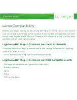 Предварительный просмотр 5 страницы Lightwave LW301 Instruction Manual