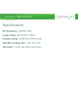 Предварительный просмотр 19 страницы Lightwave LW301 Instruction Manual