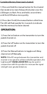 Preview for 6 page of LightwaveRF LW825 Operation Manual