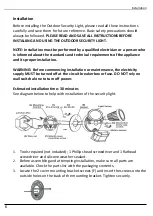 Preview for 6 page of Lightway SP-2016PIRB User Manual