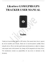 Preview for 1 page of Likorlove GPS102-B User Manual