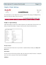 Preview for 11 page of Lilin UFG1122 Start Manual