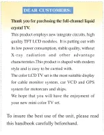 Preview for 2 page of Lilliput 318GL-70TV Operation Manual