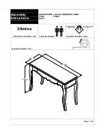 Lily Manor LUCILLE DRESSING TABLE Assembly Instructions Manual предпросмотр