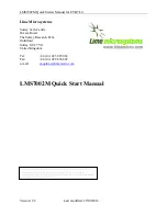 Предварительный просмотр 1 страницы Lime Microsystems EVB7 Quick Start Manual