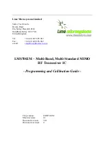 Предварительный просмотр 1 страницы Lime Microsystems LMS7002M Series Programming And Calibration Manual