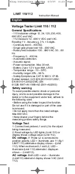 Предварительный просмотр 4 страницы LIMIT 110 Operating Manual