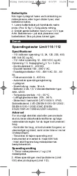 Предварительный просмотр 9 страницы LIMIT 110 Operating Manual