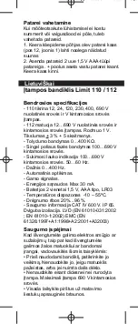 Предварительный просмотр 30 страницы LIMIT 110 Operating Manual