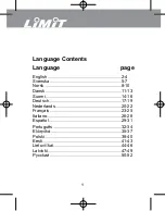 Предварительный просмотр 3 страницы LIMIT 144850104 Operating Manual