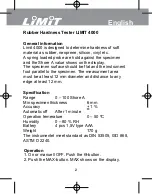 Предварительный просмотр 4 страницы LIMIT 144850104 Operating Manual