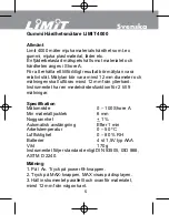 Предварительный просмотр 7 страницы LIMIT 144850104 Operating Manual