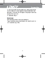 Предварительный просмотр 9 страницы LIMIT 144850104 Operating Manual