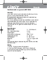 Предварительный просмотр 10 страницы LIMIT 144850104 Operating Manual