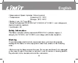 Preview for 11 page of LIMIT 23 Operating Manual