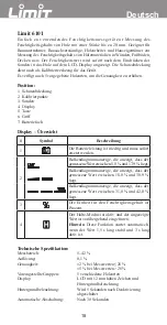 Предварительный просмотр 20 страницы LIMIT 233840206 Operating Manual