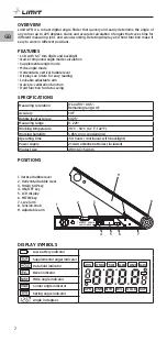 Предварительный просмотр 4 страницы LIMIT 272500109 Operating Manual