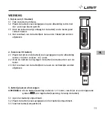 Предварительный просмотр 17 страницы LIMIT 272520107 Operating Manual