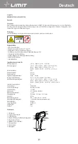 Предварительный просмотр 35 страницы LIMIT 272840208 Operating Manual