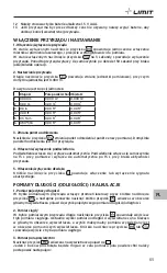 Предварительный просмотр 67 страницы LIMIT 281130104 Operating Manual