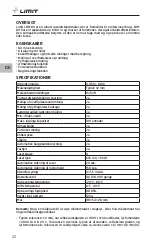 Предварительный просмотр 22 страницы LIMIT 281130203 Operating Manual