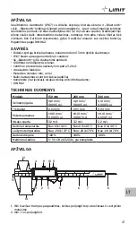 Предварительный просмотр 43 страницы LIMIT 292730108 Operating Manual