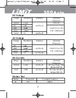 Предварительный просмотр 5 страницы LIMIT 500 Auto Operating Manual