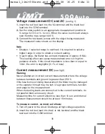 Preview for 11 page of LIMIT 500 Auto Operating Manual