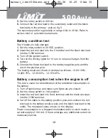 Preview for 15 page of LIMIT 500 Auto Operating Manual