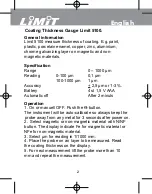 Preview for 3 page of LIMIT 5100 Operation Manual