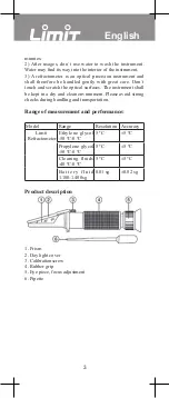 Preview for 3 page of LIMIT 6400 Manual