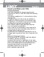 Preview for 4 page of LIMIT 7000 Operating Manual