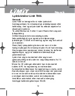 Preview for 14 page of LIMIT 7000 Operating Manual