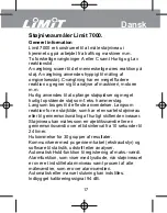 Preview for 19 page of LIMIT 7000 Operating Manual