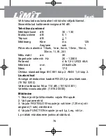 Preview for 78 page of LIMIT 7000 Operating Manual